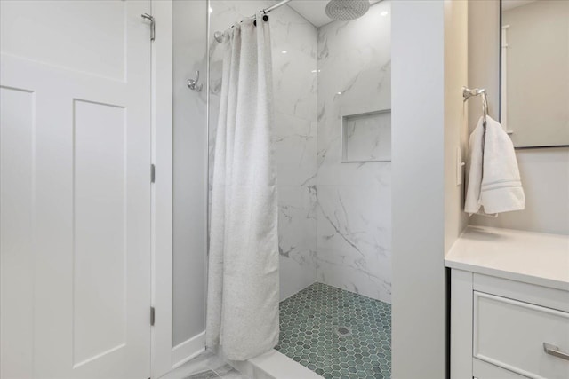 1602 Carruthers St, Tallahassee, FL 32308 - full bathroom featuring a marble finish shower and vanity
