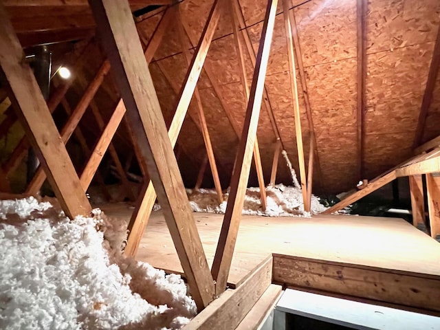 view of attic