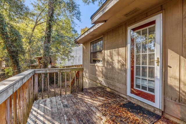 view of wooden deck