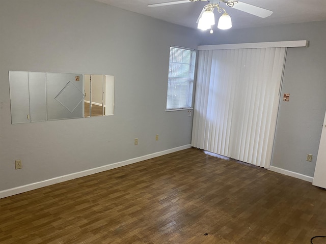 3722 Sutor Ct, Tallahassee, FL 32311 - empty room with ceiling fan and wood finished floors