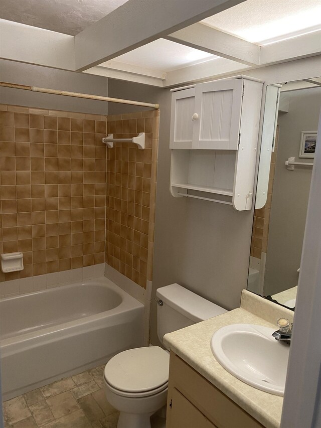 3722 Sutor Ct, Tallahassee, FL 32311 - full bathroom featuring vanity, washtub / shower combination, and stone finish floors