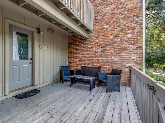 2271 Green Timbers Trl Unit B, Tallahassee, FL 32304 - wooden deck featuring an outdoor living space