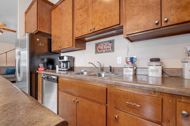 kitchen featuring appliances with stainless steel finishes and sink