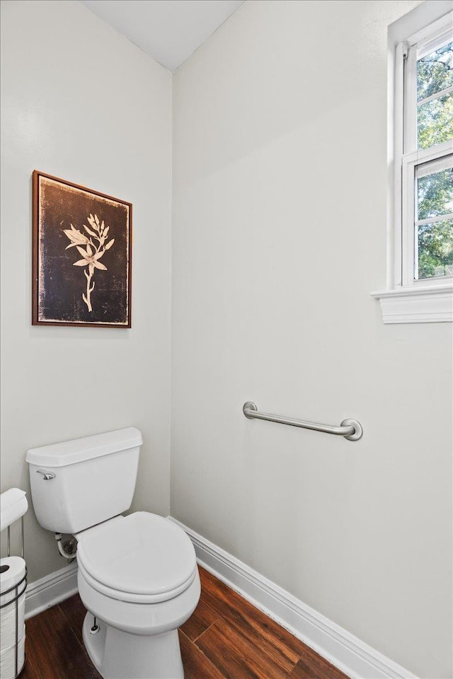 9816 Thunder Hill Trl, Tallahassee, FL 32312 - bathroom with toilet and wood finished floors