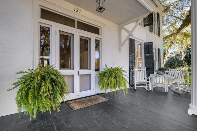 view of wooden deck