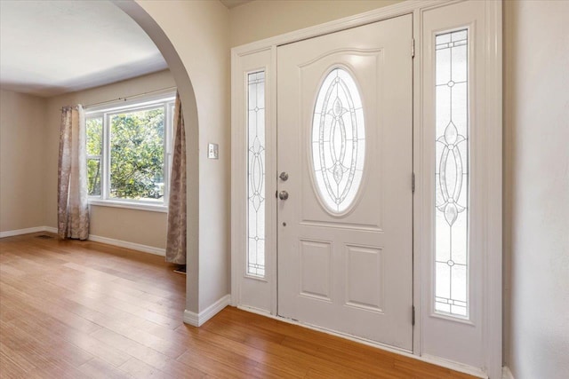 entryway featuring light wood-type flooring