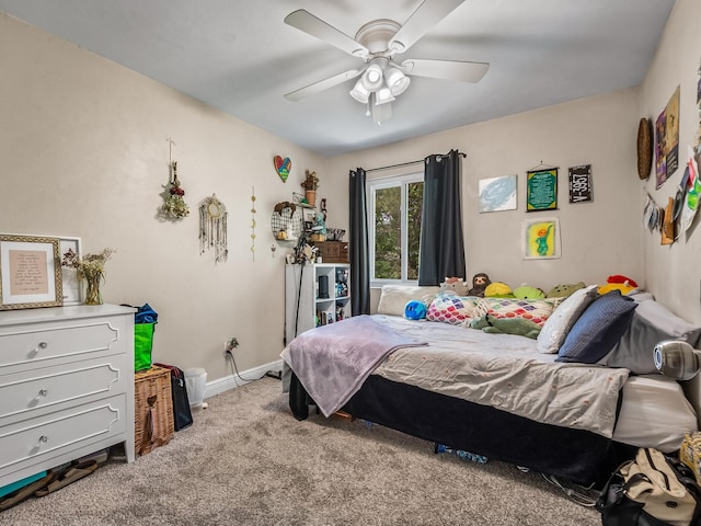 2402 Mexia Ave, Tallahassee, FL 32304 - carpeted bedroom with a ceiling fan and baseboards