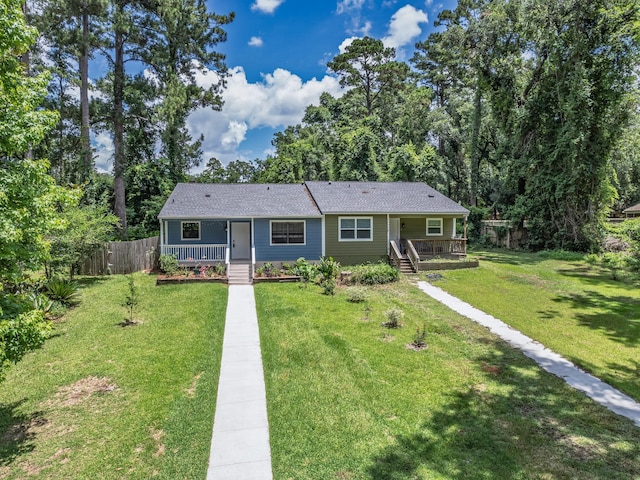 2600 Panther Creek Rd Unit A, Tallahassee, FL 32308 - ranch-style home featuring a wooden deck and a porch