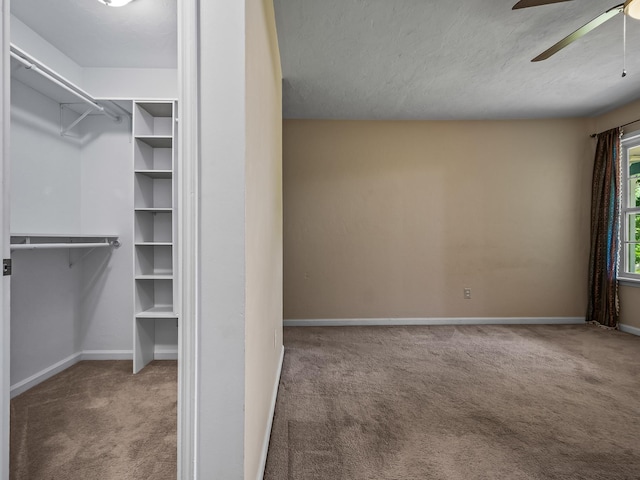 2600 Panther Creek Rd Unit A, Tallahassee, FL 32308 - spacious closet featuring carpet and ceiling fan