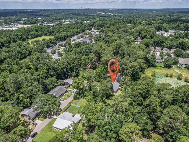2600 Panther Creek Rd Unit A, Tallahassee, FL 32308 - aerial view of property and surrounding area featuring a forest and nearby suburban area