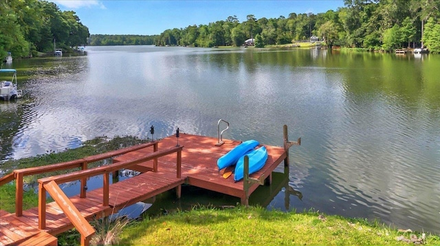 1645 Tallavana Trl, Havana, FL 32333 - dock area featuring a water view and a wooded view