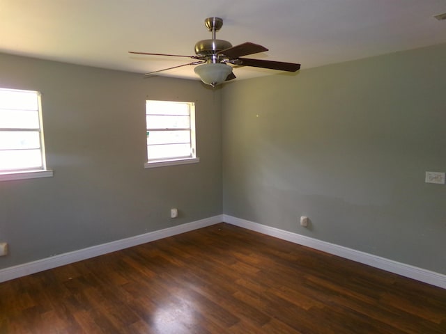 402 W Brent St, Chattahoochee, FL 32324 - spare room with ceiling fan and wood finished floors