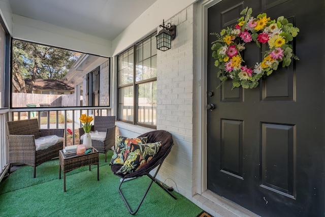 view of sunroom