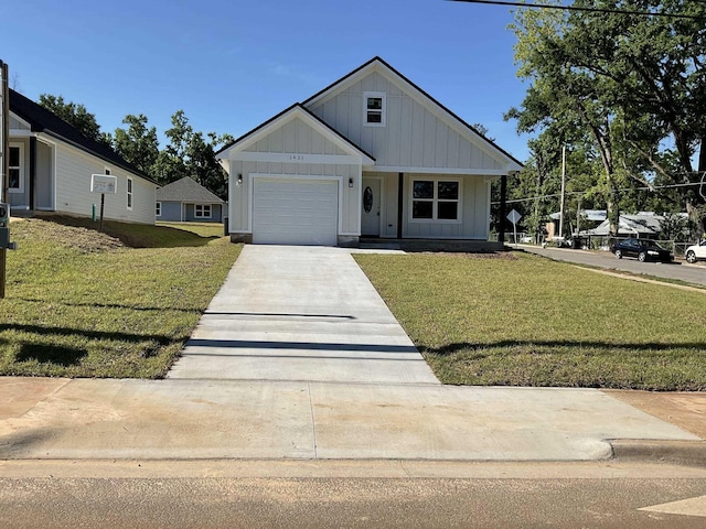 XXXLOT12 Mccaskill Ave, Tallahassee, FL 32310 - modern farmhouse style home with board and batten siding, driveway, an attached garage, and a front yard