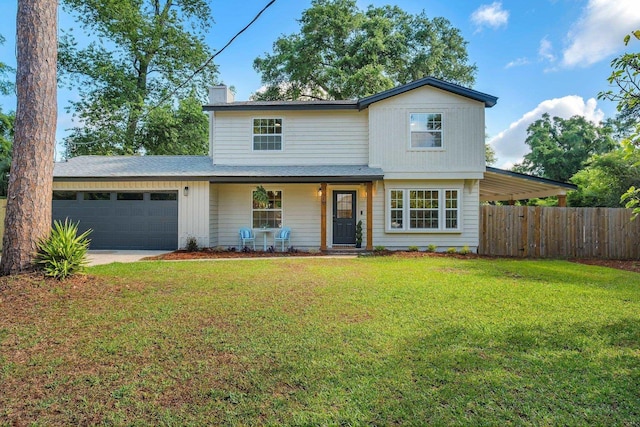 246 Intrepid Ct, Tallahassee, FL 32312 - traditional-style home with an attached garage, a chimney, and concrete driveway