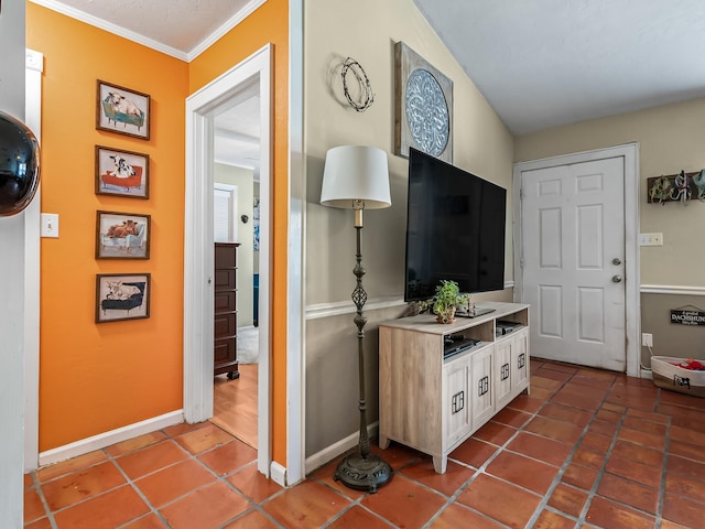3104 Oak Hammock Ln Unit U, Tallahassee, FL 32301 - living room featuring tile patterned floors and crown molding