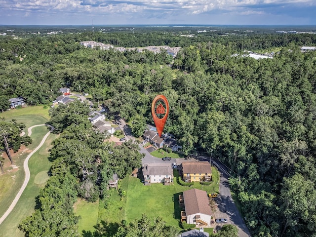 3104 Oak Hammock Ln Unit U, Tallahassee, FL 32301 - aerial overview of property's location with a heavily wooded area and a golf club