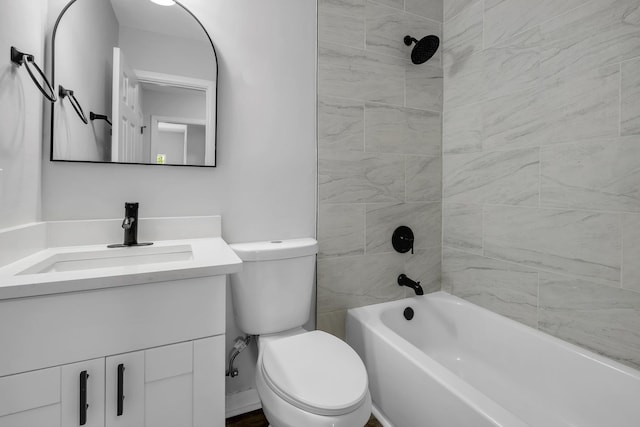 2314 Oxford Rd, Tallahassee, FL 32304 - bathroom featuring toilet, vanity, and bathtub / shower combination