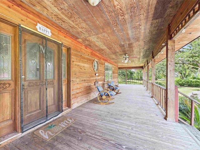 3696 Joel Aman Rd, Perry, FL 32347 - wooden deck with covered porch