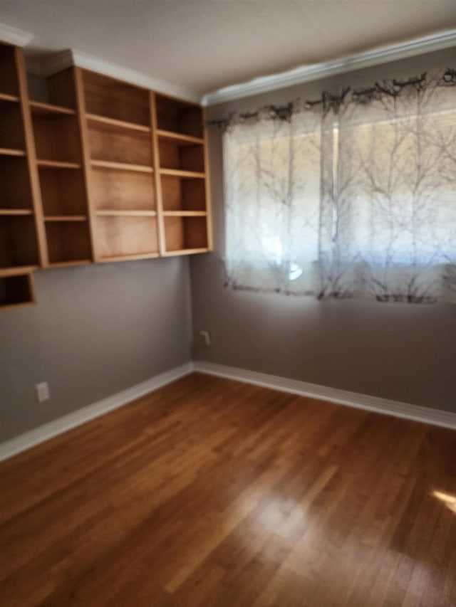 empty room featuring wood-type flooring