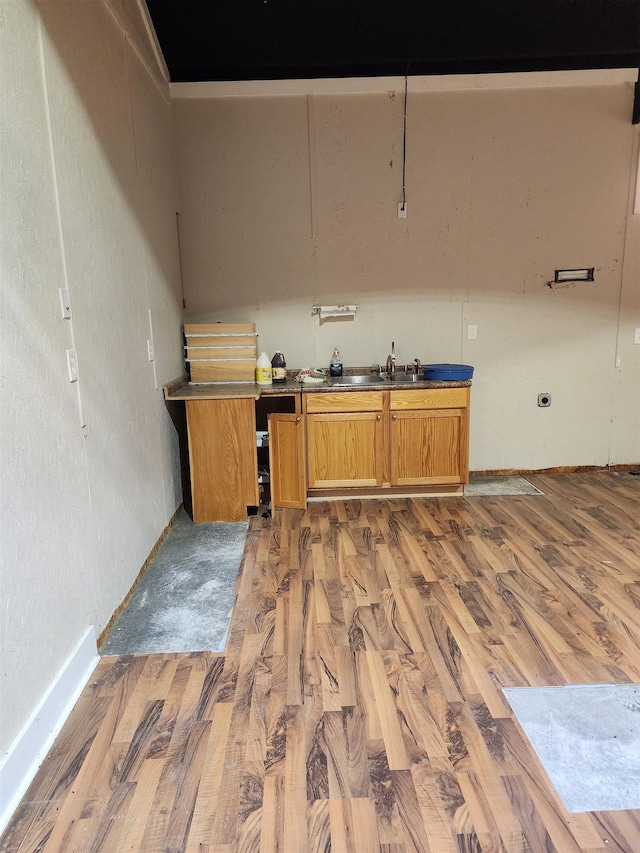 kitchen featuring hardwood / wood-style floors