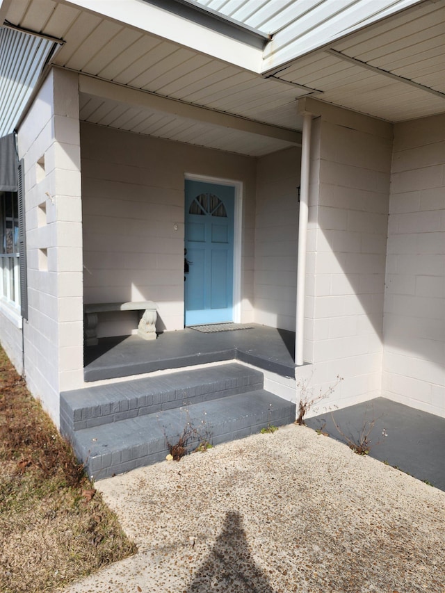 view of doorway to property