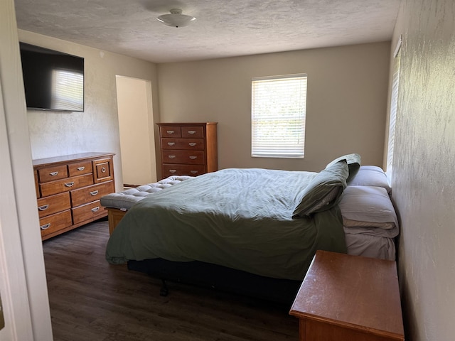 3726 Wicklow Cir, Tallahassee, FL 32309 - bedroom with dark wood finished floors and a textured ceiling