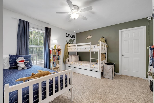 2227 Ten Oaks Dr, Tallahassee, FL 32312 - carpeted bedroom featuring a ceiling fan