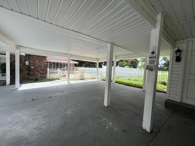 view of patio with a carport