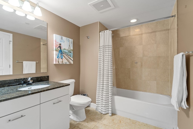 300 S Duval St Unit 503, Tallahassee, FL 32301 - bathroom with tile patterned floors, toilet, shower / bath combo, and vanity