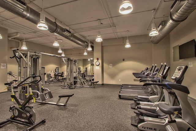 300 S Duval St Unit 503, Tallahassee, FL 32301 - workout area with baseboards