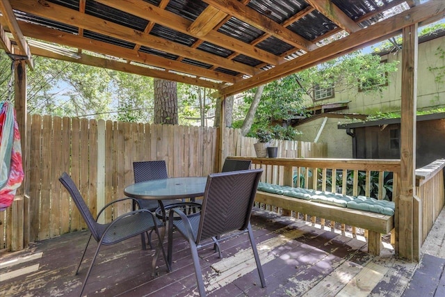 1520 Pullen Rd Unit 6, Tallahassee, FL 32303 - deck with outdoor dining space and fence