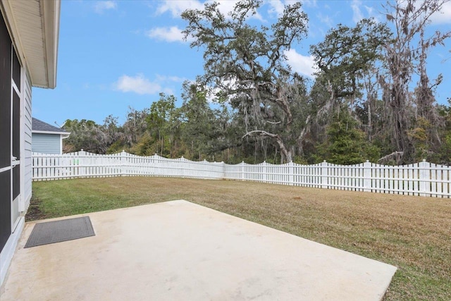 view of yard featuring a patio area