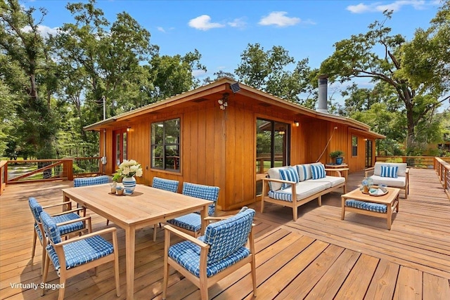 16552 198th Trace, Trace, FL 32071 - wooden deck with outdoor lounge area and outdoor dining area