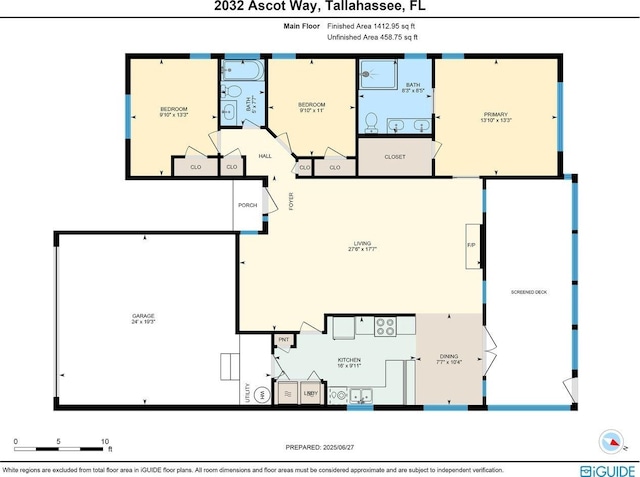 2032 Ascot Way, Tallahassee, FL 32312 - view of property floor plan