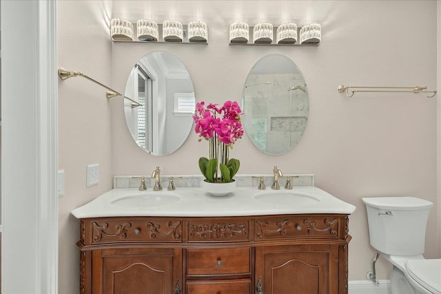 2032 Ascot Way, Tallahassee, FL 32312 - bathroom featuring double vanity and a shower