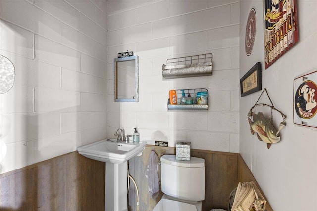 bathroom featuring sink and toilet