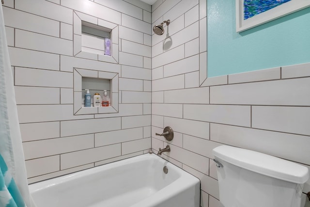 3514 Tullamore Ln, Tallahassee, FL 32309 - full bathroom with shower / bath combo and tile walls