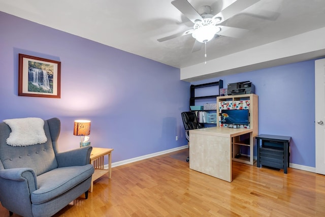 3514 Tullamore Ln, Tallahassee, FL 32309 - office space with light wood-style floors and a ceiling fan
