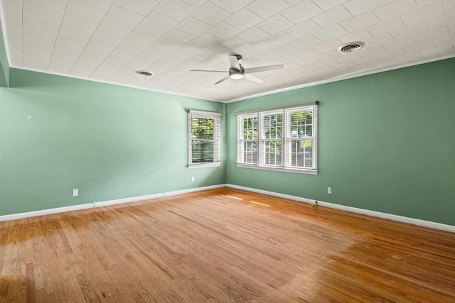 615 N Calhoun St, Quincy, FL 32351 - spare room featuring a ceiling fan and wood finished floors