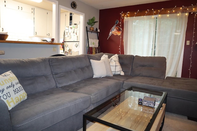 view of carpeted living room