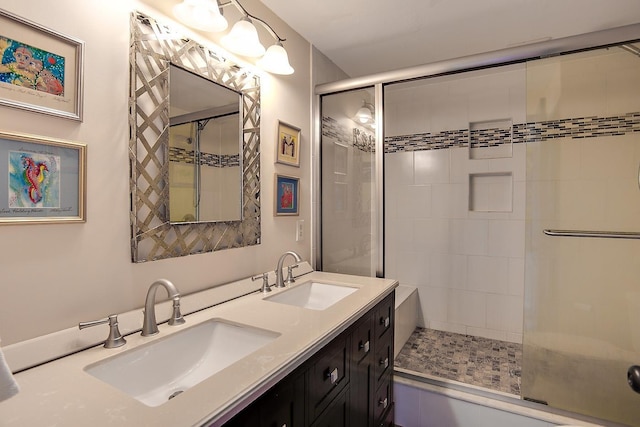 2289 Surf Rd Unit 12, Panacea, FL 32346 - full bath featuring double vanity, a stall shower, and a sink