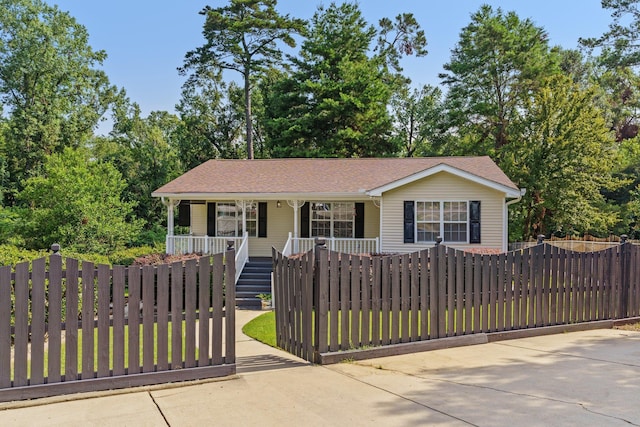 view of front facade with covered porch