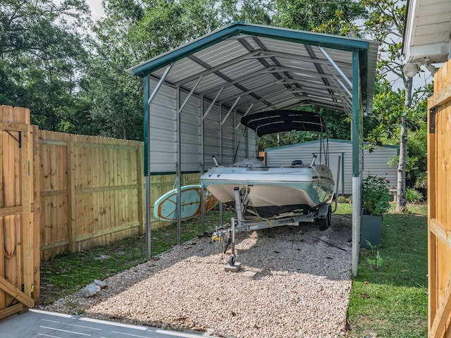 9 Pirates Cove Ln, Saint Marks, FL 32355 - view of parking / parking lot featuring a carport