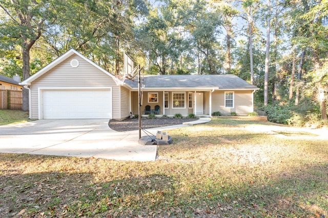 view of front of house featuring a garage and covered porch