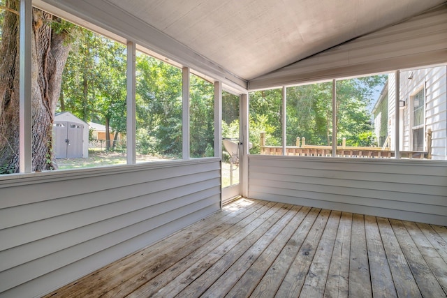 2467 Nugget Ln, Tallahassee, FL 32303 - unfurnished sunroom with lofted ceiling and plenty of natural light