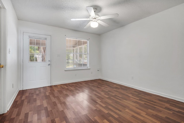 2467 Nugget Ln, Tallahassee, FL 32303 - unfurnished room featuring wood finished floors, a textured ceiling, baseboards, and a ceiling fan