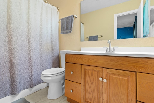 6812 Hill Gail Trl, Tallahassee, FL 32309 - bathroom featuring toilet, tile patterned floors, vanity, and shower / bath combo
