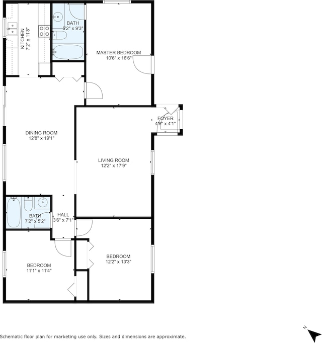 6812 Hill Gail Trl, Tallahassee, FL 32309 - room layout
