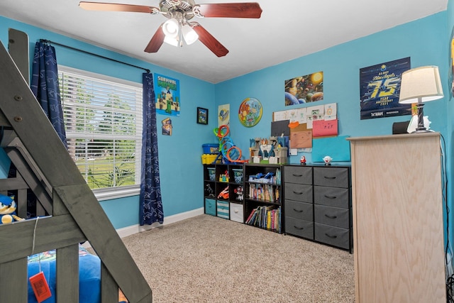 6812 Hill Gail Trl, Tallahassee, FL 32309 - carpeted bedroom featuring multiple windows, baseboards, and ceiling fan